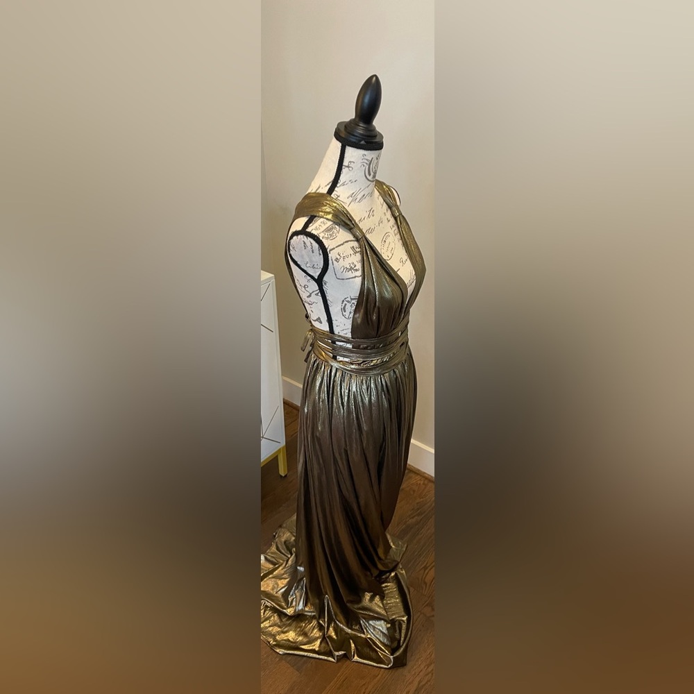 New with tags -BRONX AND BANCO Gold Goddess Gown, size 8 - Picture 12 of 15